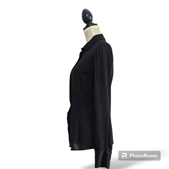 CUE | black women's blouse | Size 8 - Picture 4 of 8